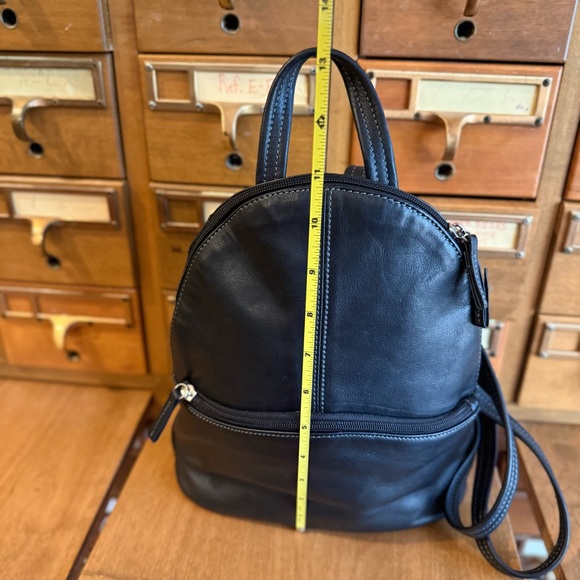 Tignanello Black Leather Backpack - Picture 9 of 16